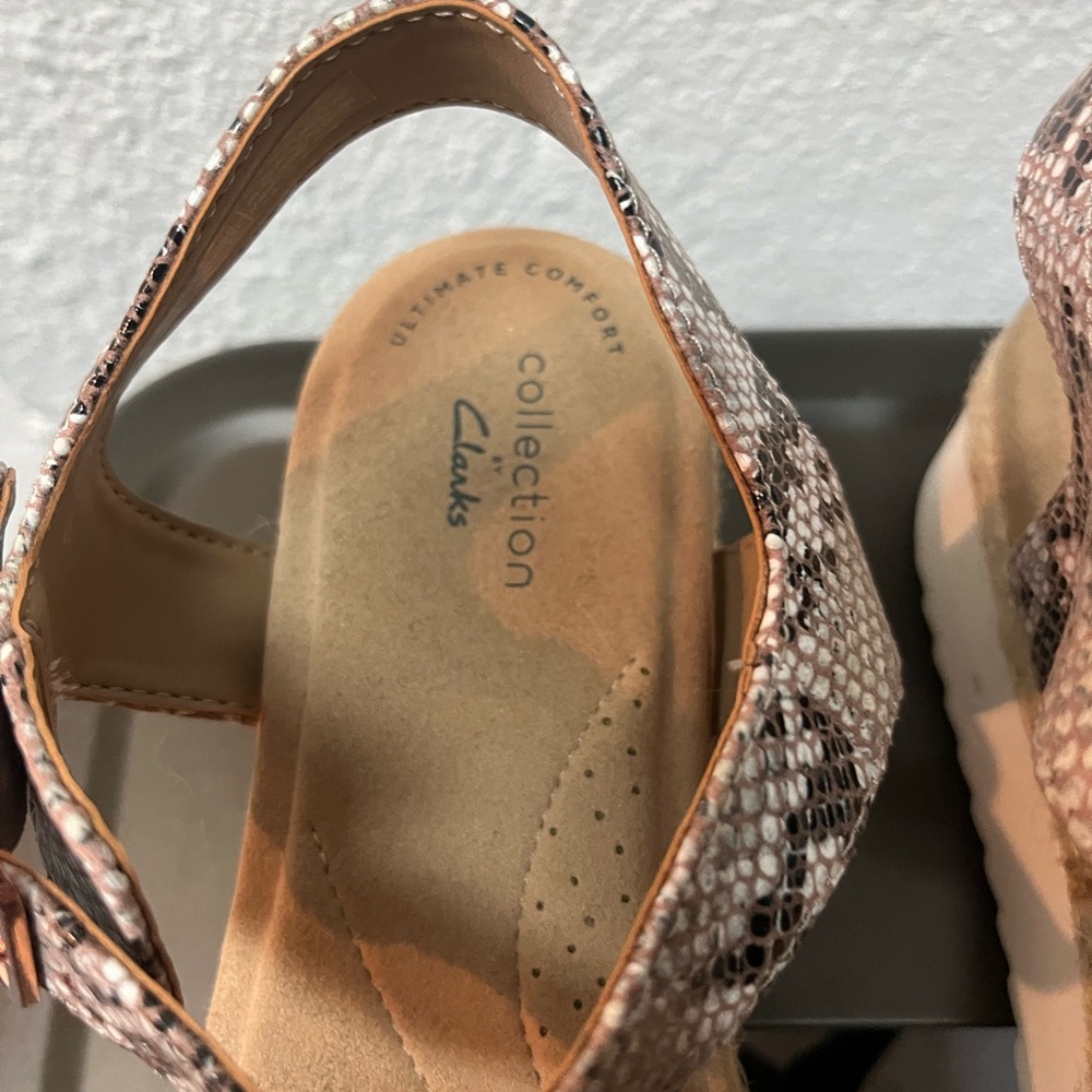 Clarks Snakeskin Pattern Sandals - image 3